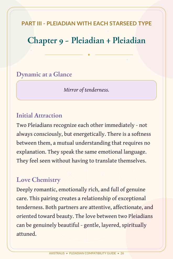 Opening page of the Pleiadian and Pleiadian chapter